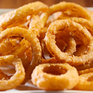 Beer battered and fried Jumbo Onion Rings