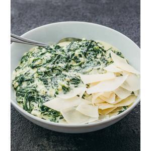 Creamed spinach with garlic & parmesan